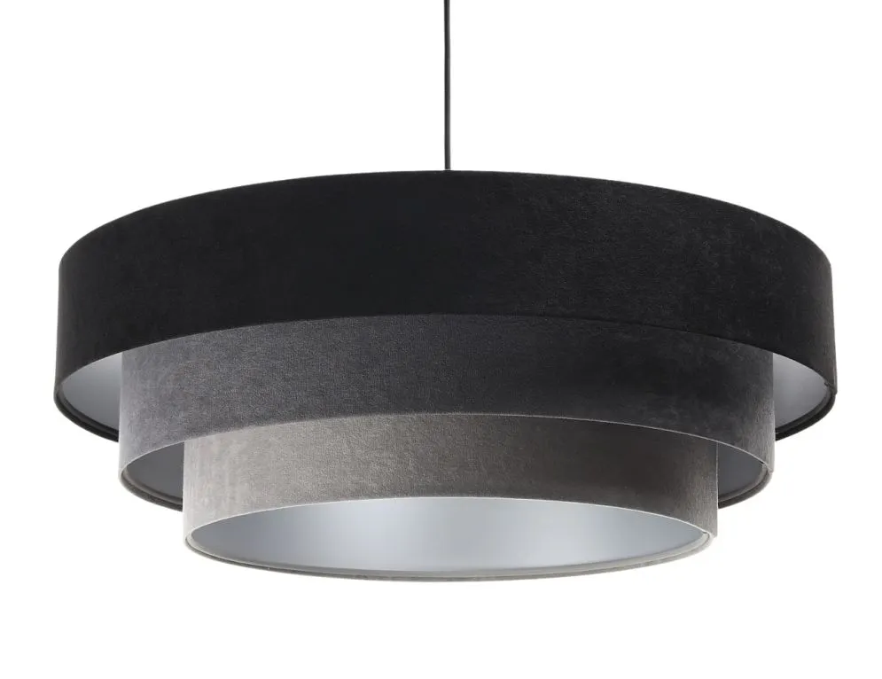 Lampa wisząca TRIO MIX czarna/szara/srebrna do nowoczesnego salonu | MIRAT. w stylu  kolekcja