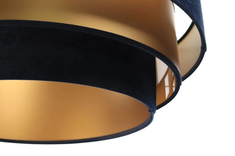 Lampa wisząca TRIO MIX granatowa/złota ręcznie robiona nad stół | MIRAT. w stylu  kolekcja