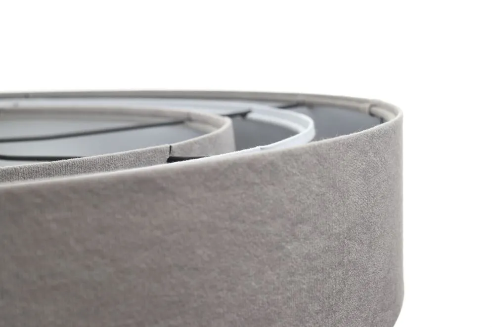 Lampa wisząca TRIO MIX szara/srebrna dwukolorowa welurowa | MIRAT. w stylu  kolekcja