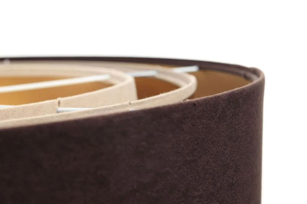 Lampa wisząca TRIO MIX brązowa/złota/beżowa welurowa na 1 żarówkę | MIRAT. w stylu  kolekcja