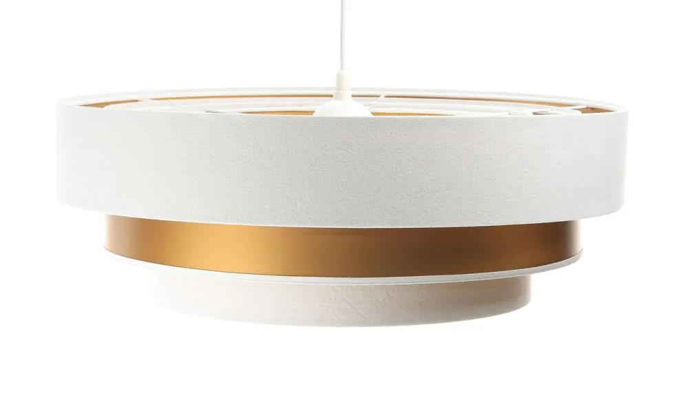 Lampa wisząca TRIO MIX biała/złota welurowa symetryczna | MIRAT. w stylu  kolekcja
