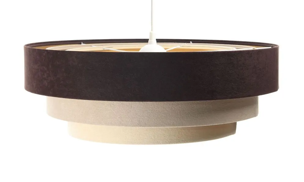 Lampa wisząca TRIO MIX brązowa/beżowa/złota nowoczesna polskiej produkcji | MIRAT. w stylu kolekcja