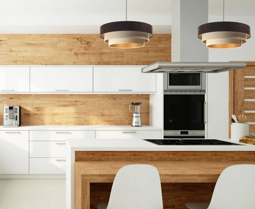 Lampa wisząca TRIO MIX brązowa/beżowa/złota nowoczesna polskiej produkcji | MIRAT. w stylu kolekcja