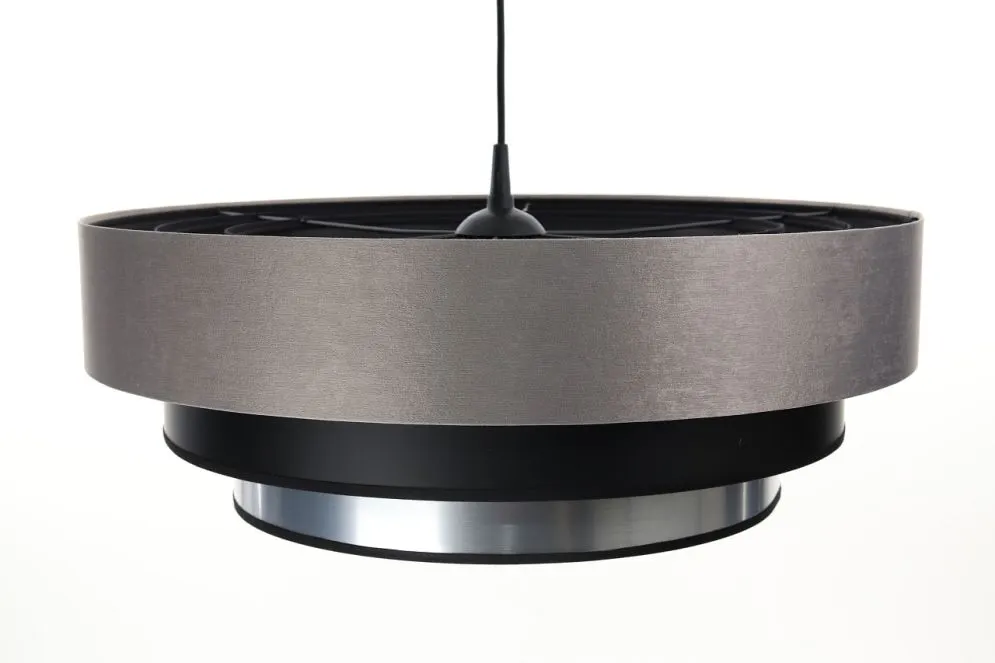 Lampa wisząca TRIO MIX szara/czarna/srebrna elegancka satynowa | MIRAT. w stylu  kolekcja