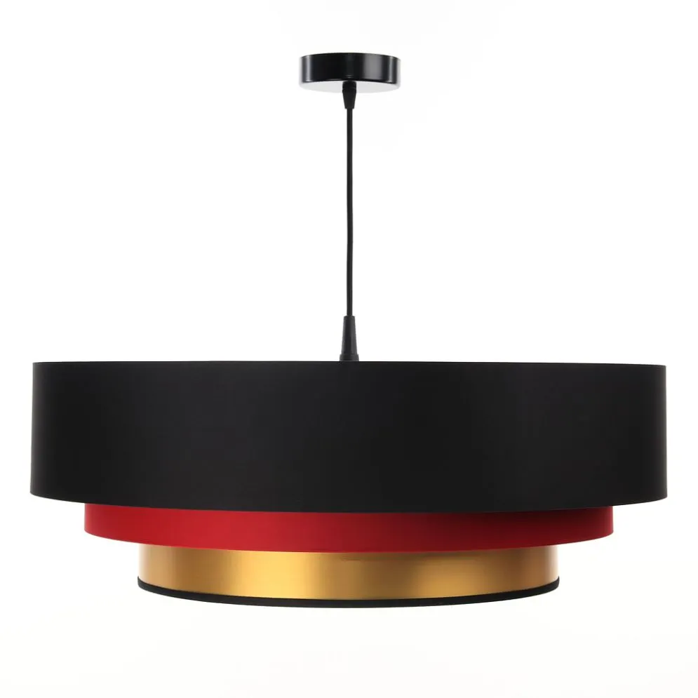 Lampa wisząca TRIO MIX czarna/czerwona/złota nowoczesna do salonu | MIRAT. w stylu  kolekcja