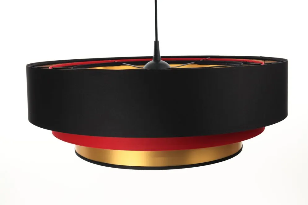 Lampa wisząca TRIO MIX czarna/czerwona/złota nowoczesna do salonu | MIRAT. w stylu  kolekcja
