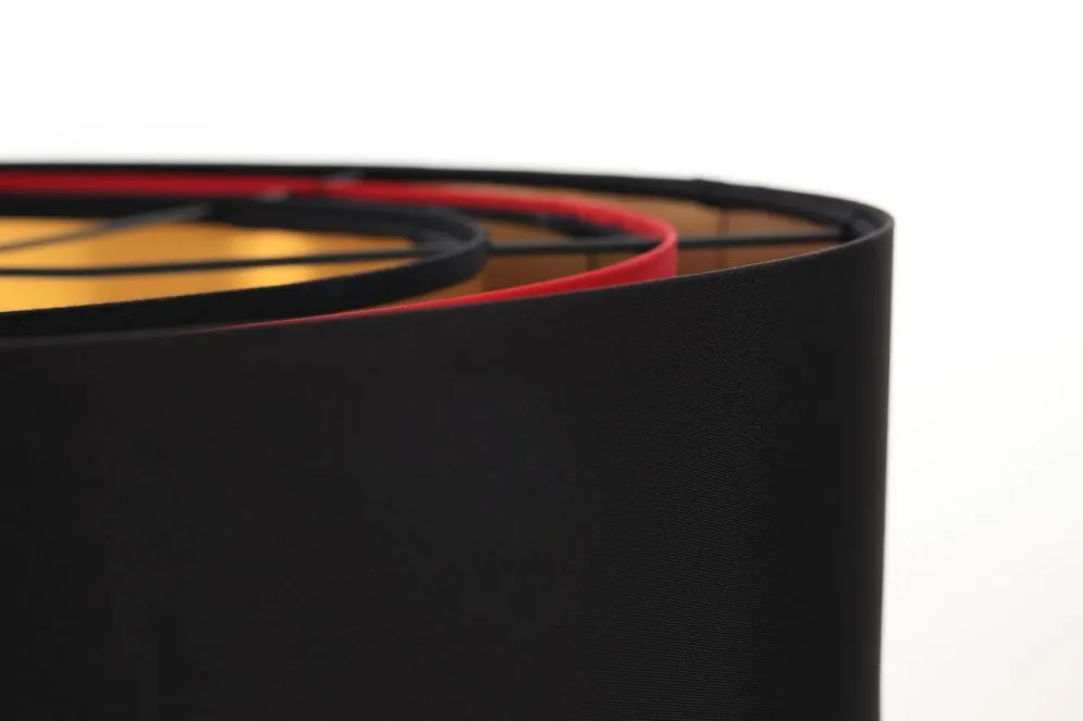 Lampa wisząca TRIO MIX czarna/czerwona/złota nowoczesna do salonu | MIRAT. w stylu  kolekcja