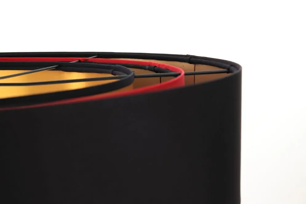 Lampa wisząca TRIO MIX czarna/czerwona/złota nowoczesna do salonu | MIRAT. w stylu  kolekcja