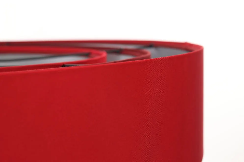 Lampa wisząca TRIO MIX czerwona/srebrna satynowa ręcznie robiona | MIRAT. w stylu kolekcja