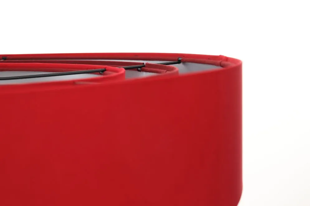 Lampa wisząca TRIO MIX czerwona/srebrna satynowa ręcznie robiona | MIRAT. w stylu kolekcja