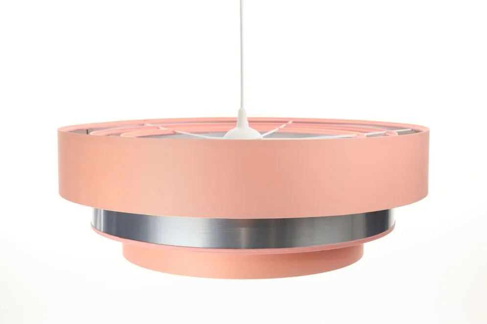 Lampa wisząca TRIO MIX różowa/srebrna ręcznie robiona do salonu | MIRAT. w stylu  kolekcja