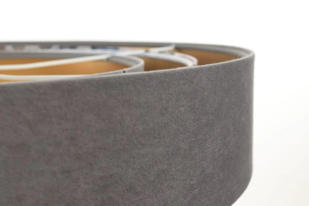 Lampa wisząca TRIO MIX szara/wielokolorowa elegancka welurowa | MIRAT. w stylu kolekcja