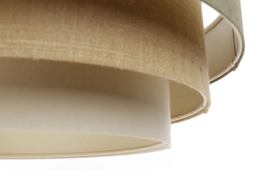 Lampa wisząca ERUTAN TRIPLE zielona/beżowa/kremowa potrójny abażur I sklep meblowy MIRAT.