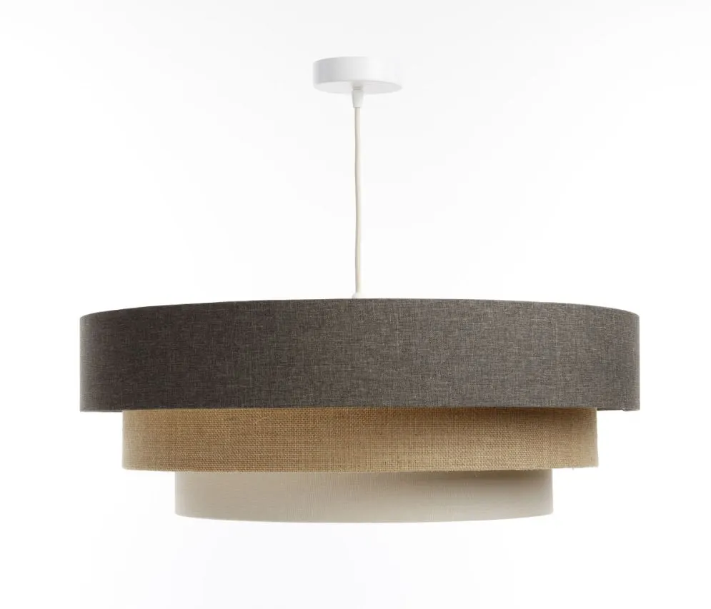 Lampa wisząca ERUTAN TRIPLE szara/beżowa/kremowa w stylu boho I sklep meblowy MIRAT.