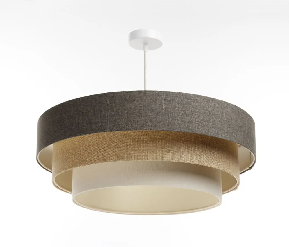 Lampa wisząca ERUTAN TRIPLE szara/beżowa/kremowa w stylu boho I sklep meblowy MIRAT.