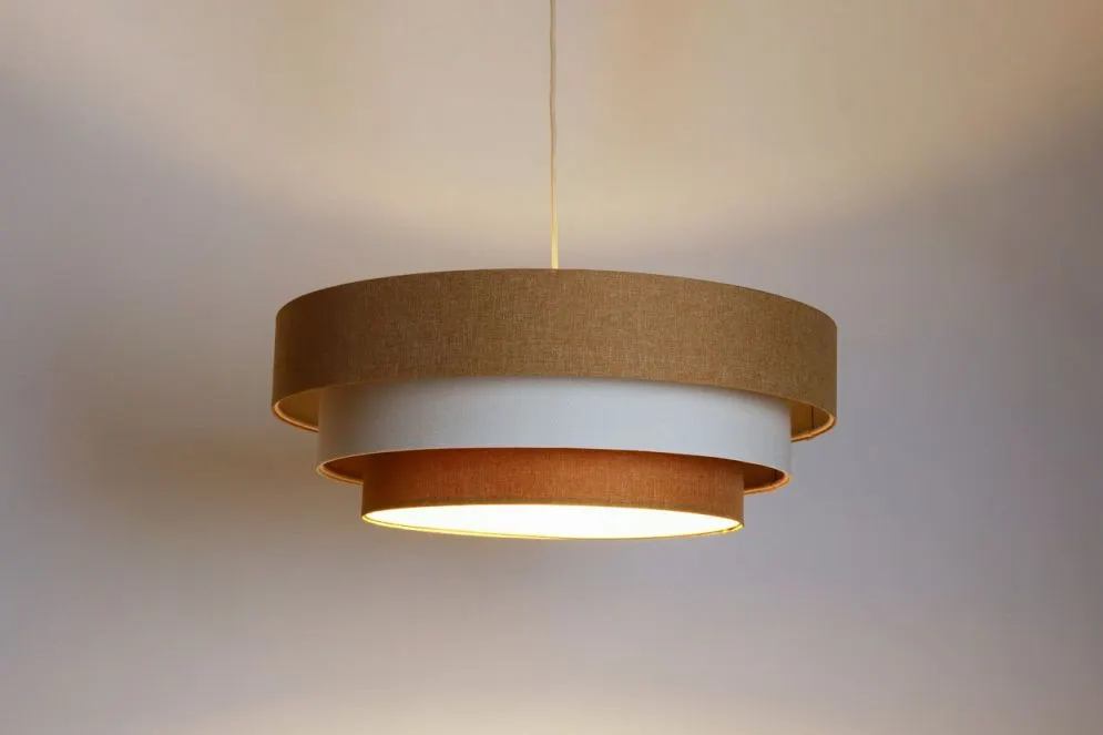 Lampa wisząca ERUTAN TRIPLE żółta/kremowa do sypialni I sklep meblowy MIRAT.