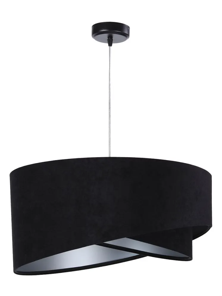 Lampa wisząca GEMSTONE czarna/srebrna asymetryczna elegancka | MIRAT. w stylu  kolekcja