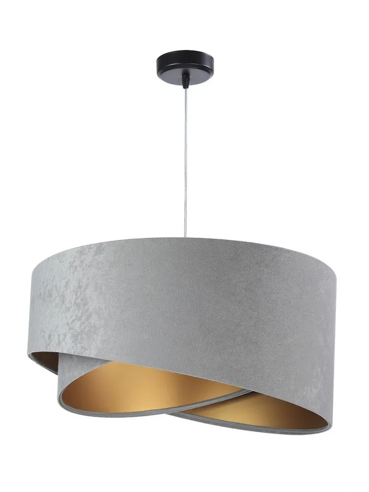 Lampa wisząca GEMSTONE szara/złota w stylu glamour | MIRAT. w stylu kolekcja