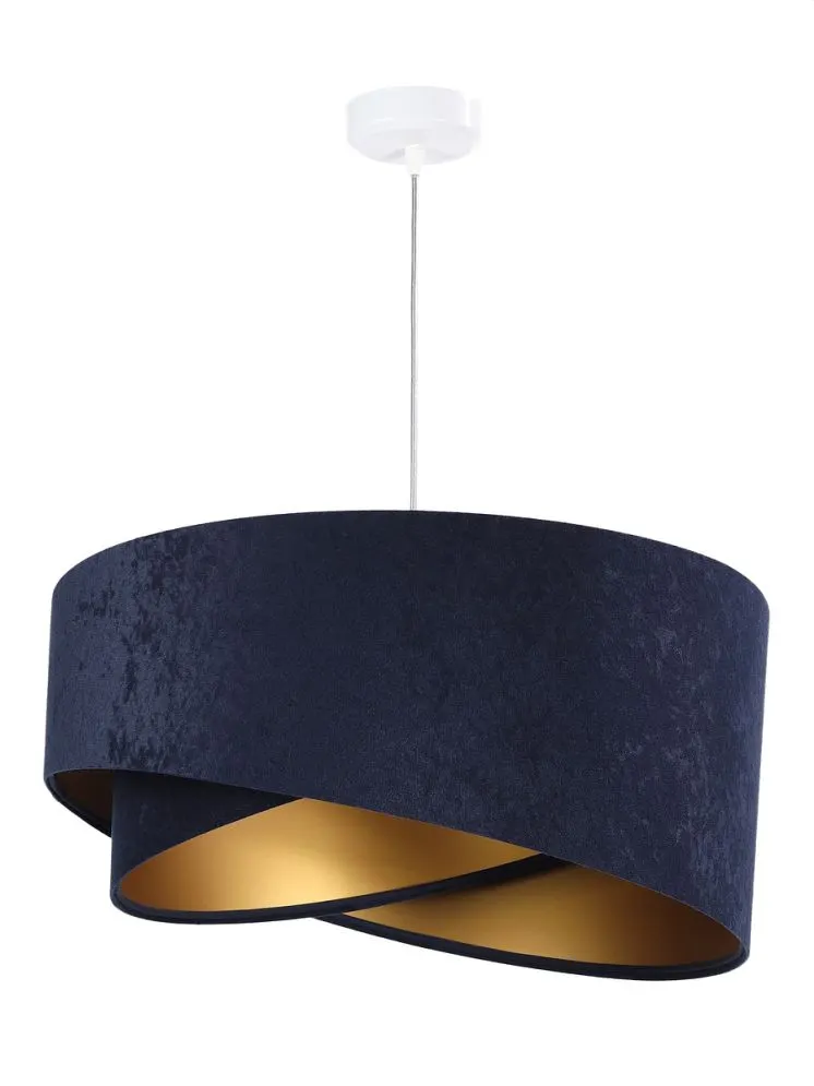 Lampa wisząca GEMSTONE granatowa/złota w stylu glamour | MIRAT. w stylu  kolekcja