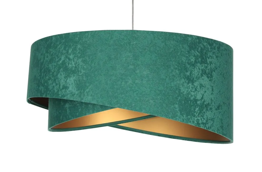 Lampa wisząca GEMSTONE zielona/złota w stylu glamour | MIRAT. w stylu  kolekcja