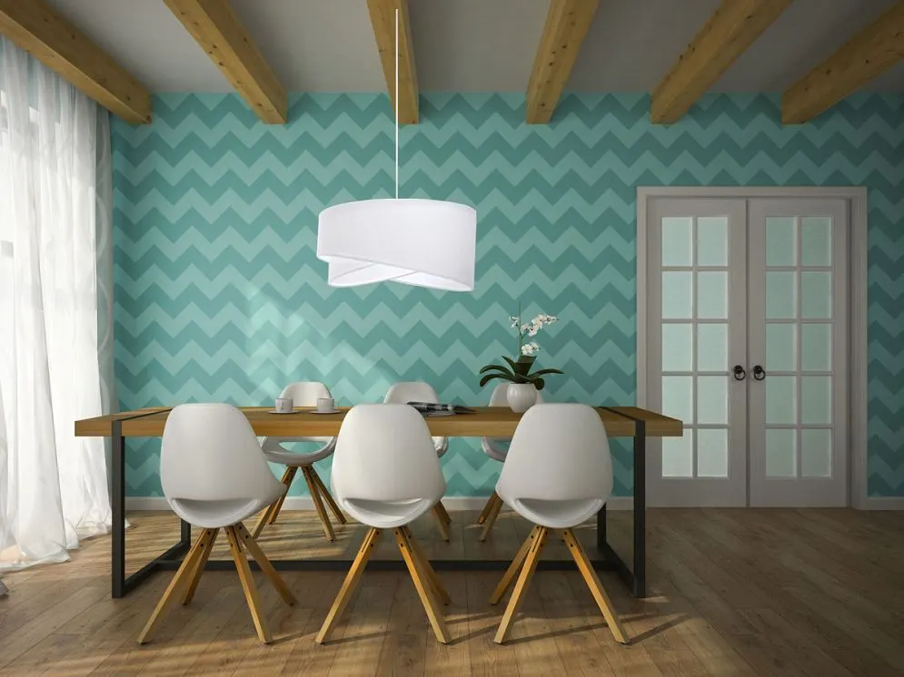 Lampa wisząca GEMSTONE biała nowoczesna do salonu | MIRAT. w stylu kolekcja