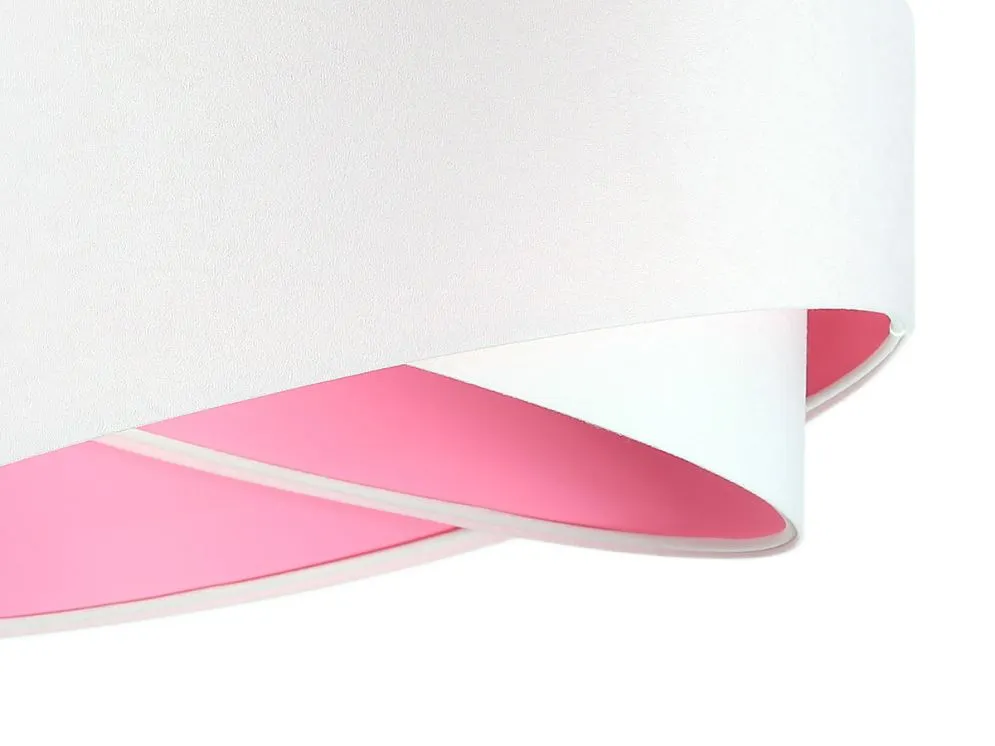 Lampa wisząca GEMSTONE WHITE biała/różowa welurowa nowoczesna | MIRAT. w stylu kolekcja