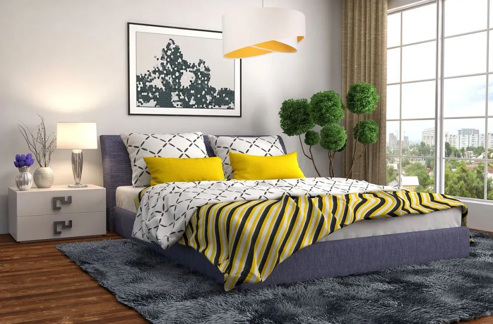 Lampa wisząca GEMSTONE WHITE biała/żółta asymetryczna do sypialni | MIRAT. w stylu  kolekcja