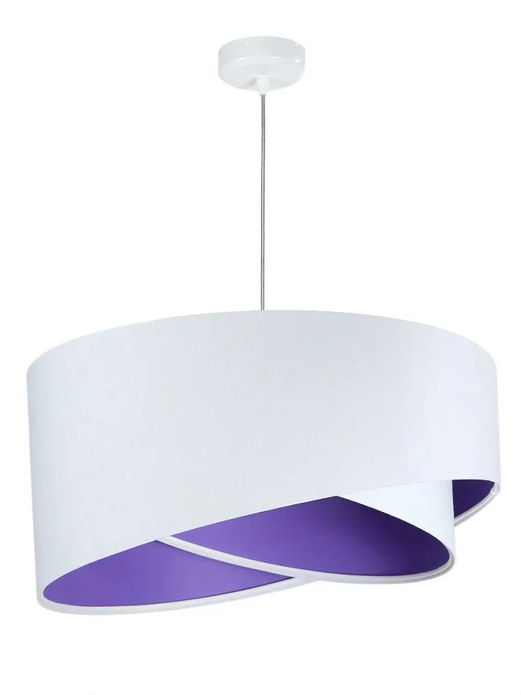 Lampa wisząca GEMSTONE WHITE biała/ciemnofioletowa nowoczesna | MIRAT. w stylu  kolekcja