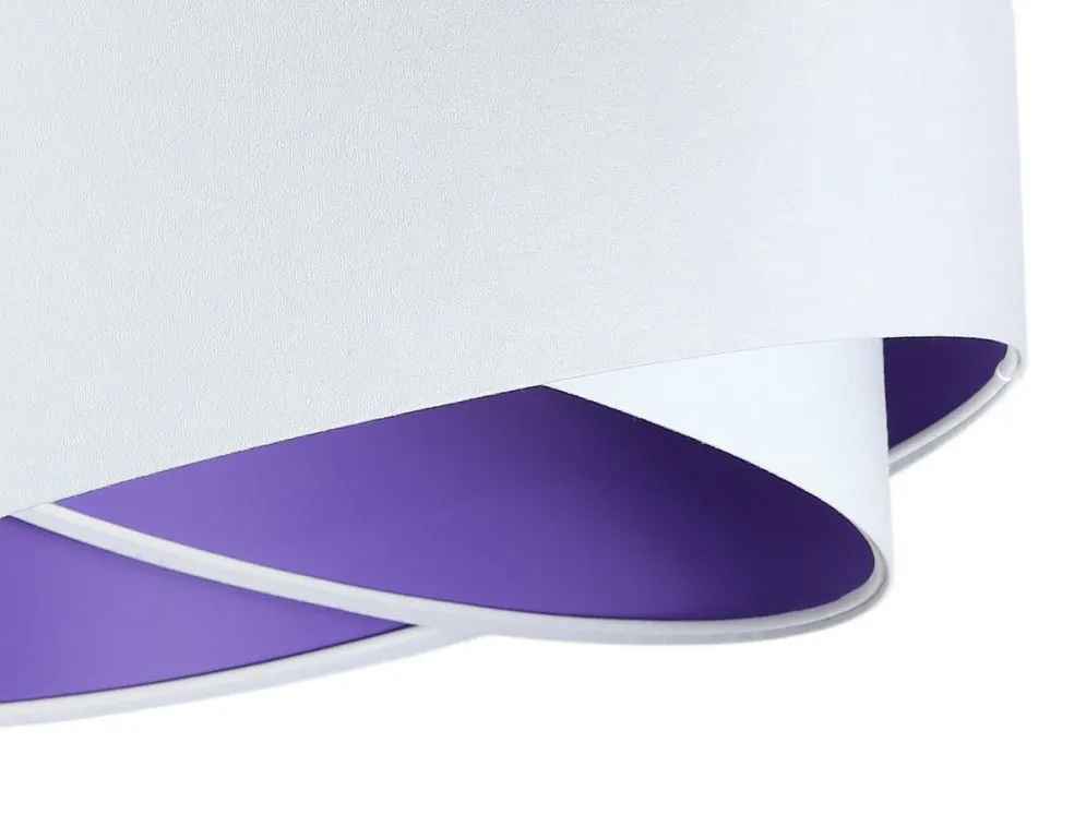 Lampa wisząca GEMSTONE WHITE biała/ciemnofioletowa nowoczesna | MIRAT. w stylu  kolekcja