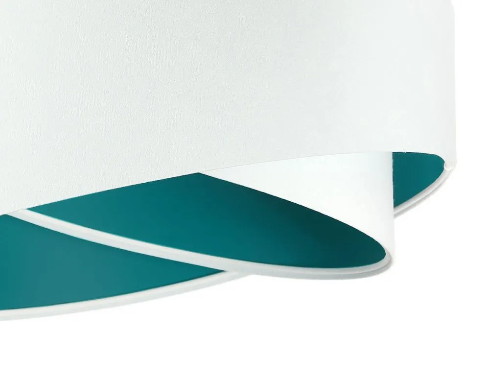 Lampa wisząca GEMSTONE WHITE biała/turkusowa dwukolorowa do salonu | MIRAT. w stylu  kolekcja