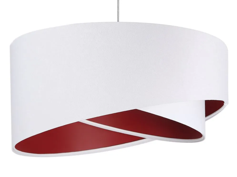 Lampa wisząca GEMSTONE WHITE biała/burgundowa aksamitna | MIRAT. w stylu  kolekcja