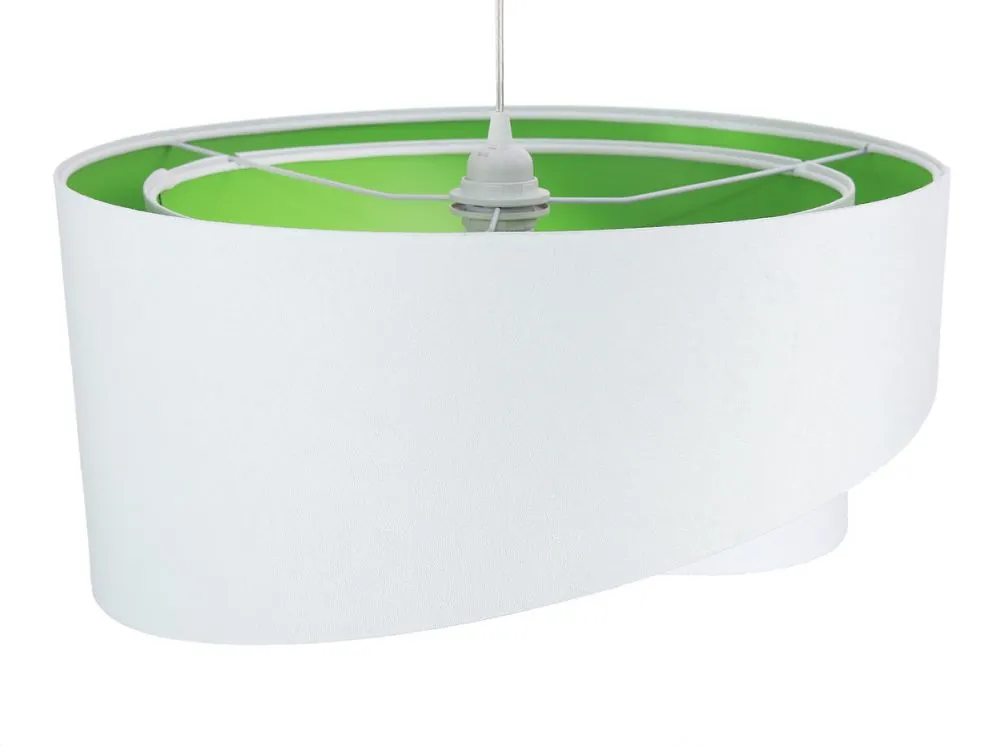 Lampa wisząca GEMSTONE WHITE biała/zielona asymetryczna do jadalni | MIRAT. w stylu  kolekcja