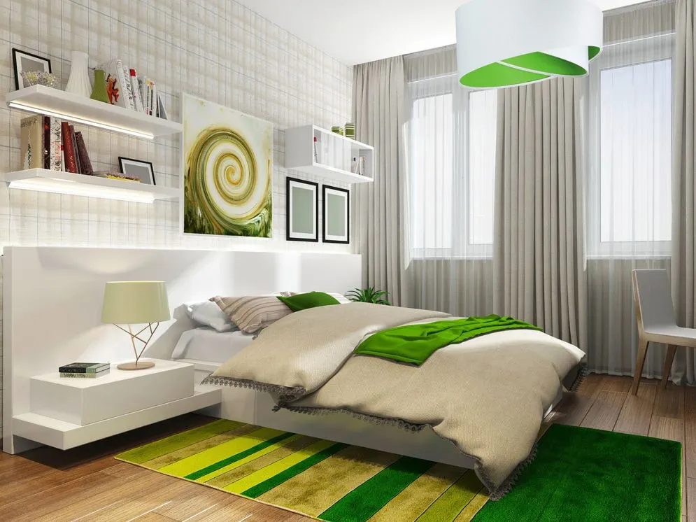 Lampa wisząca GEMSTONE WHITE biała/zielona asymetryczna do jadalni | MIRAT. w stylu  kolekcja