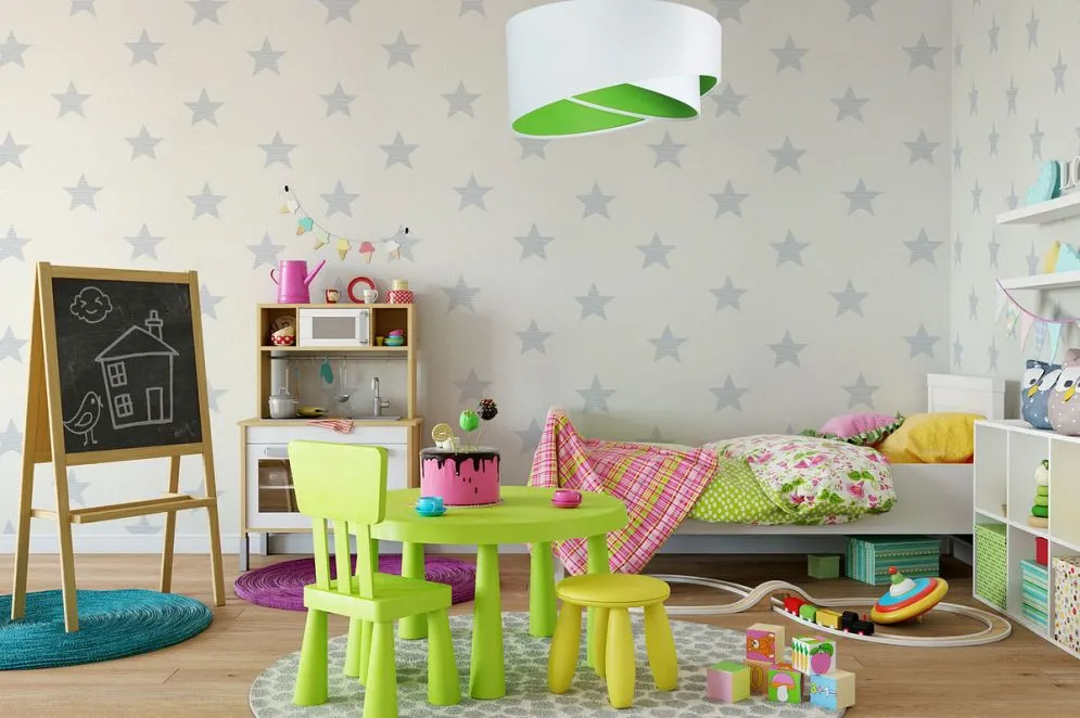 Lampa wisząca GEMSTONE WHITE biała/zielona asymetryczna do jadalni | MIRAT. w stylu  kolekcja