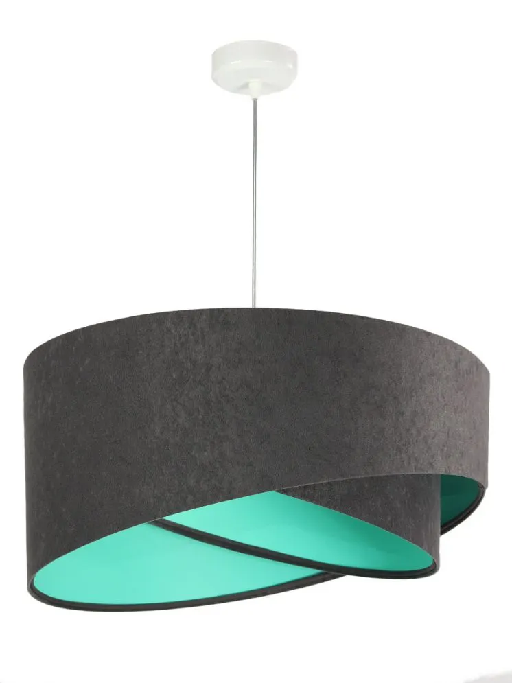 Lampa wisząca GEMSTONE GRAY grafitowa/miętowa nowoczesna | MIRAT. w stylu kolekcja