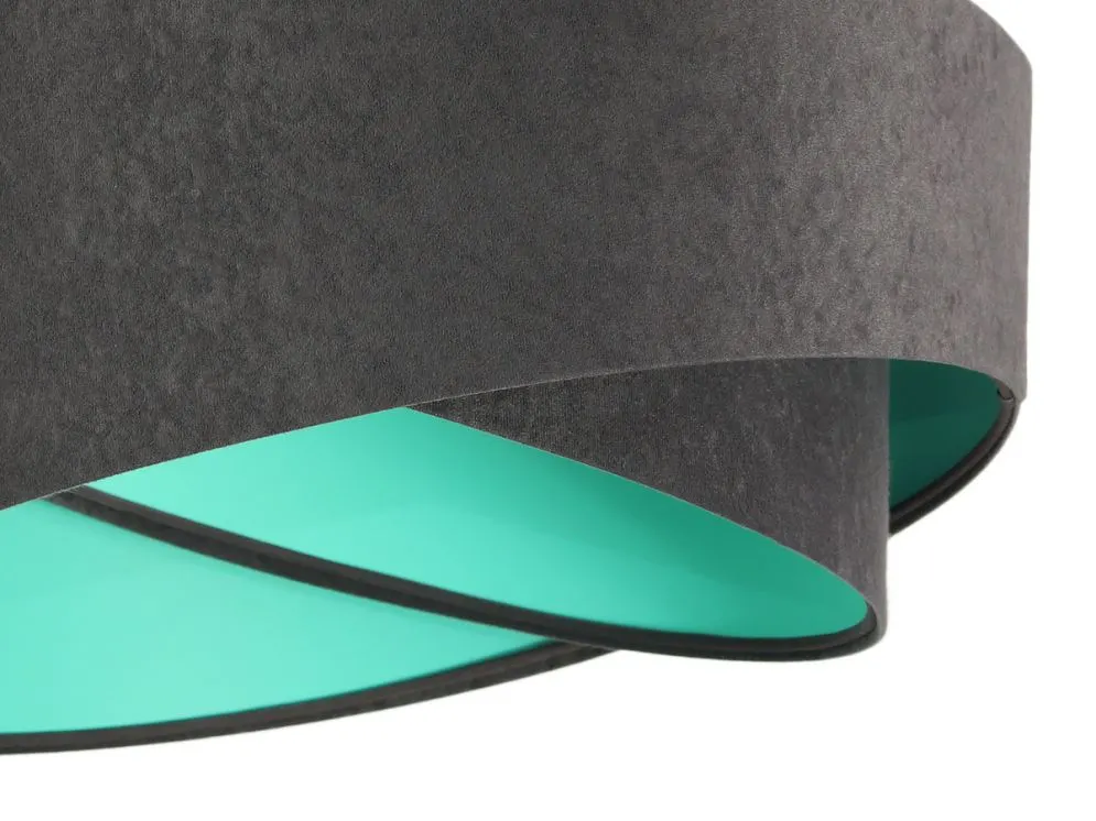 Lampa wisząca GEMSTONE GRAY grafitowa/miętowa nowoczesna | MIRAT. w stylu kolekcja