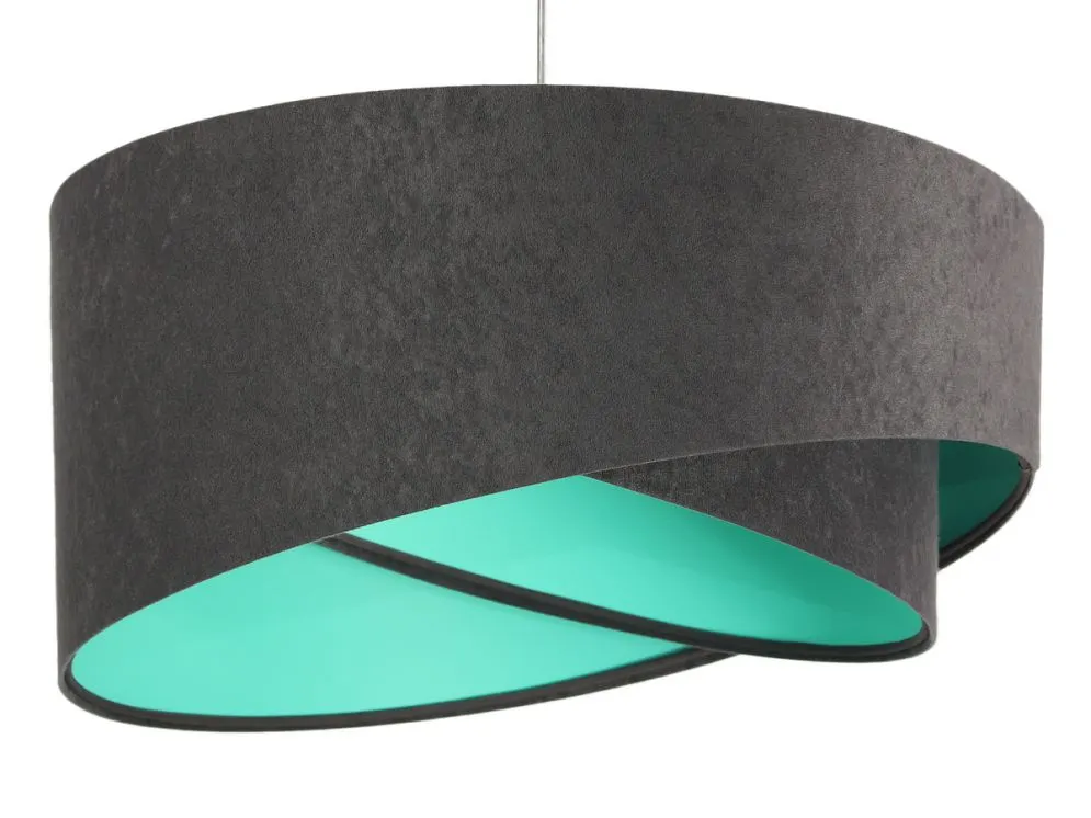 Lampa wisząca GEMSTONE GRAY grafitowa/miętowa nowoczesna | MIRAT. w stylu kolekcja
