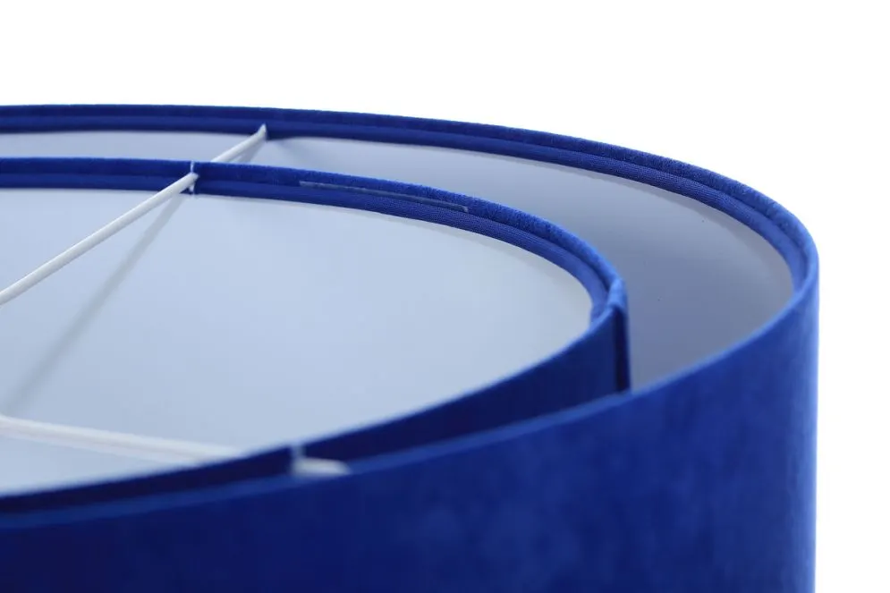 Lampa wisząca GEMSTONE niebieska/biała aksamitna do jadalni | MIRAT. w stylu  kolekcja