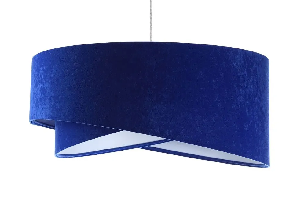 Lampa wisząca GEMSTONE niebieska/biała aksamitna do jadalni | MIRAT. w stylu  kolekcja
