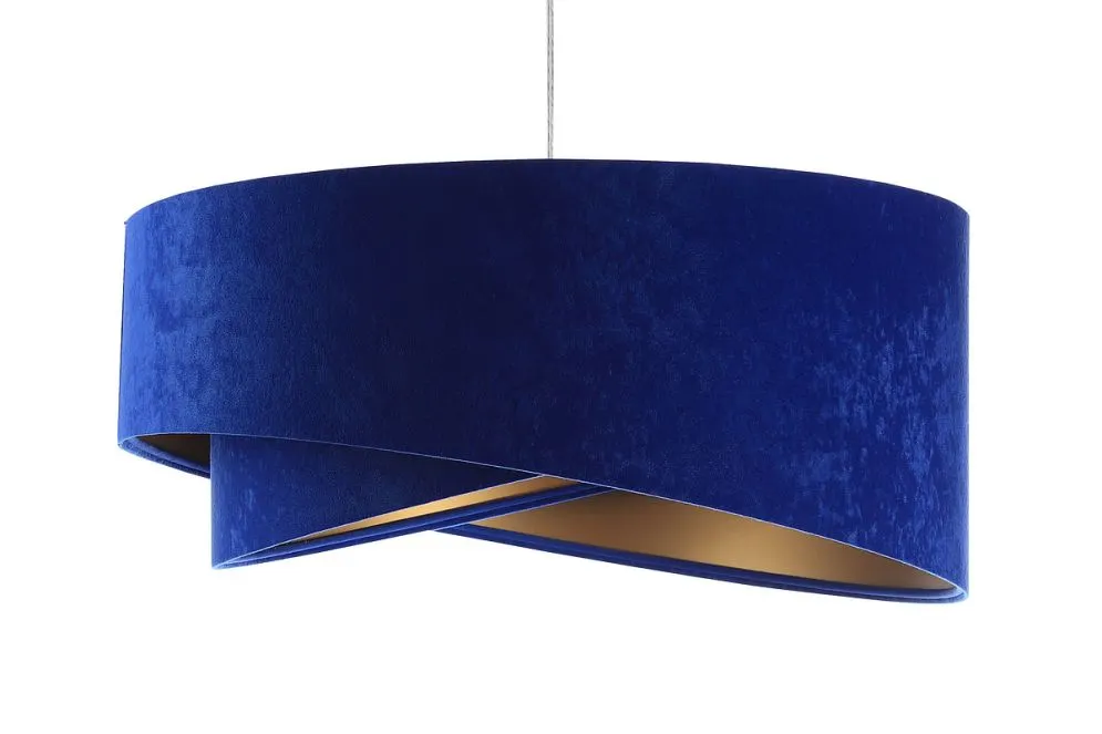 Lampa wisząca GEMSTONE niebieska/złota asymetryczna do salonu | MIRAT. w stylu  kolekcja