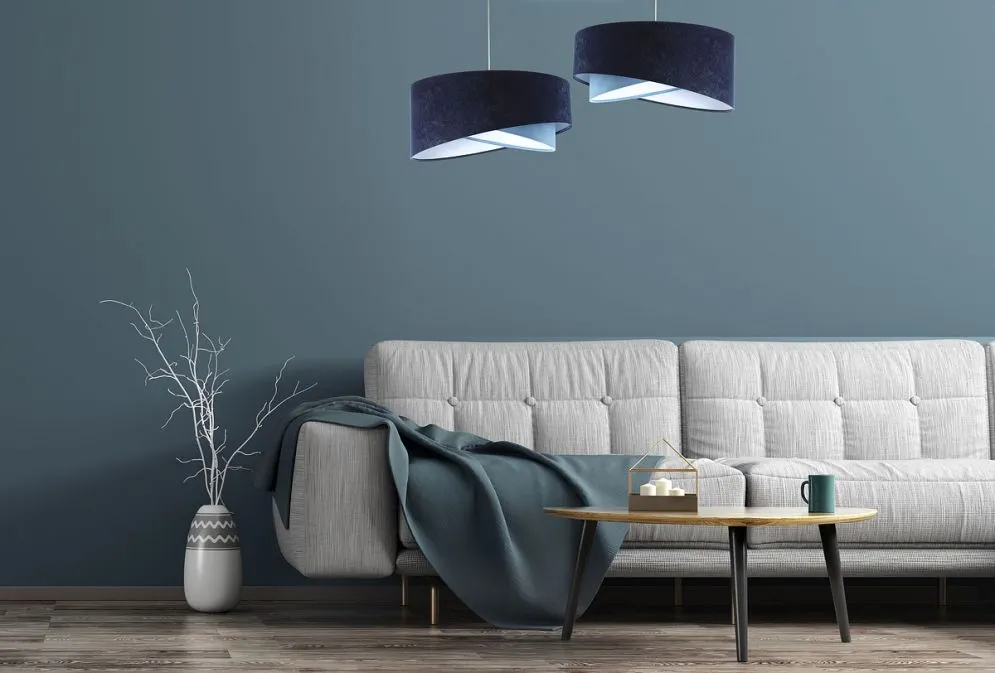 Lampa wisząca THUNDERCLOUD BLUE granatowa/biała trzykolorowa | MIRAT. w stylu  kolekcja