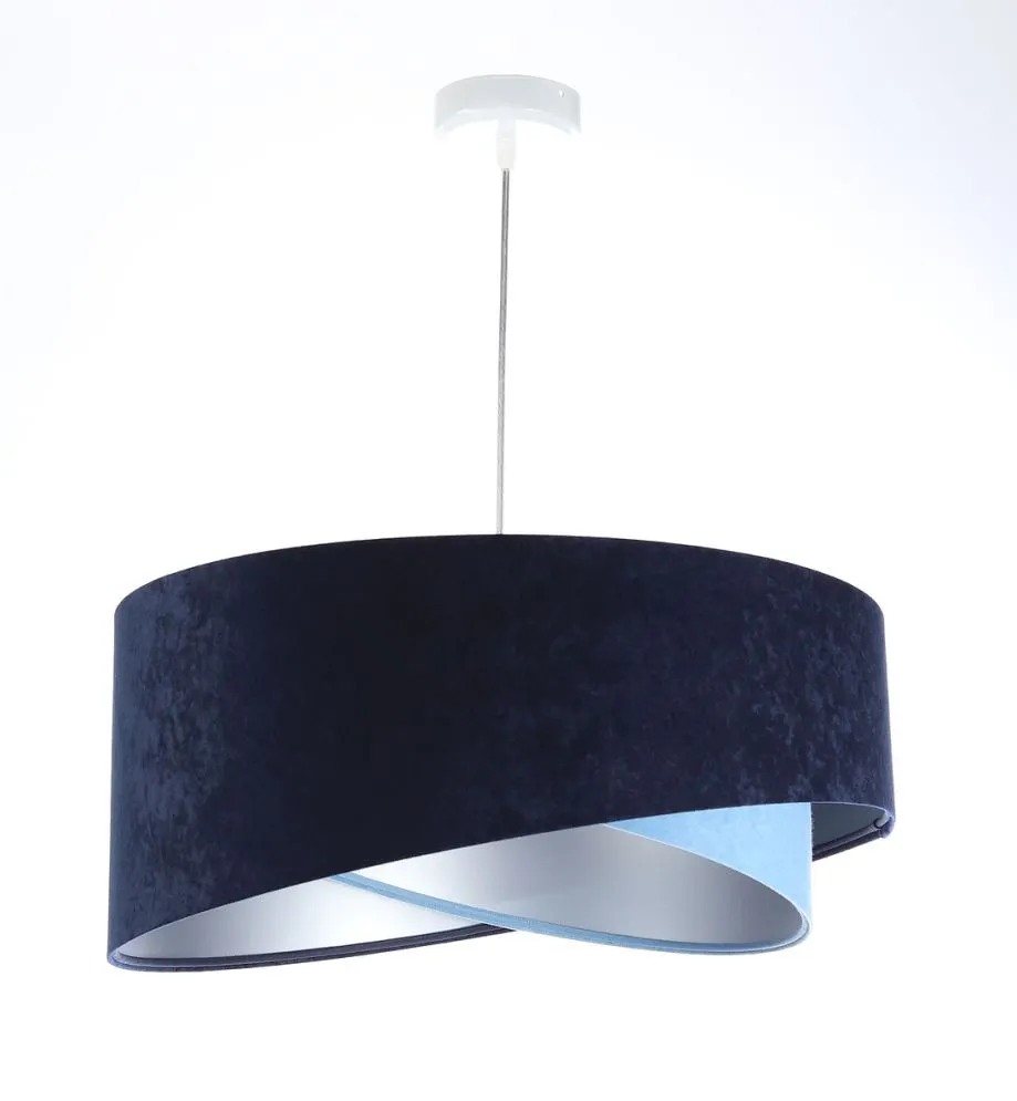Lampa wisząca THUNDERCLOUD BLUE granatowa/srebrna nowoczesna do salonu | MIRAT. w stylu kolekcja