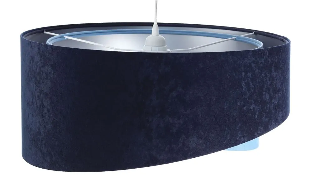 Lampa wisząca THUNDERCLOUD BLUE granatowa/srebrna nowoczesna do salonu | MIRAT. w stylu kolekcja