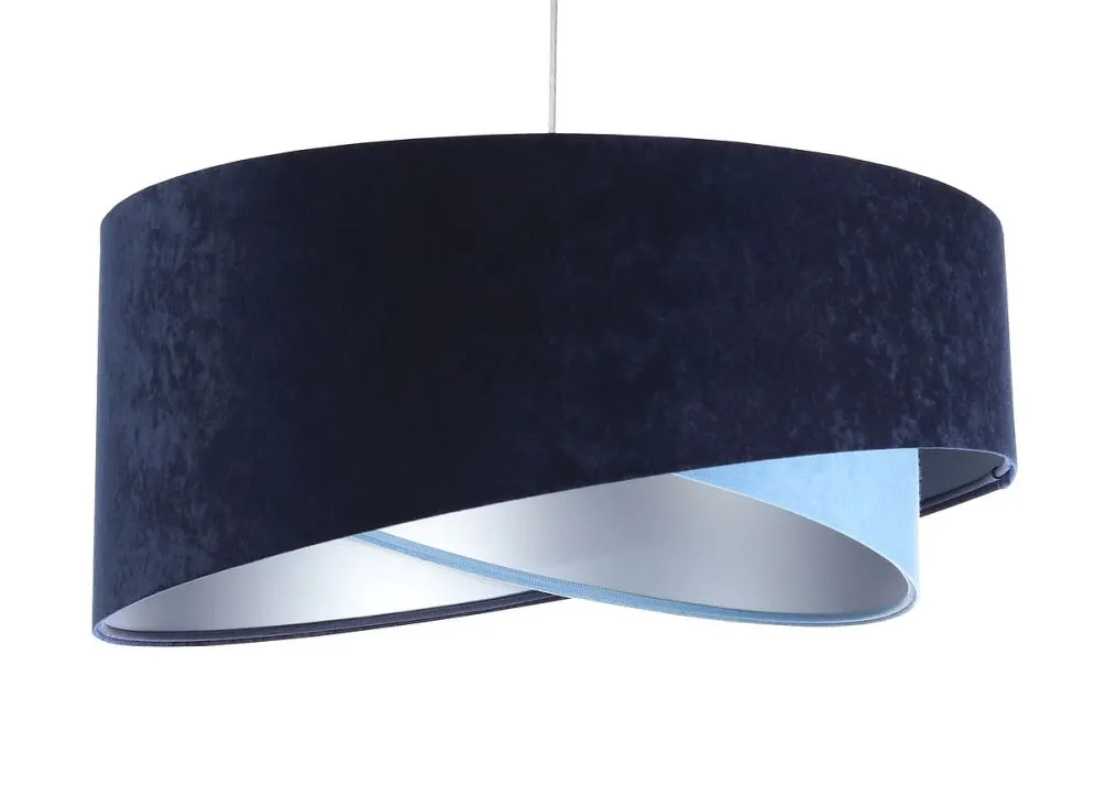 Lampa wisząca THUNDERCLOUD BLUE granatowa/srebrna nowoczesna do salonu | MIRAT. w stylu kolekcja