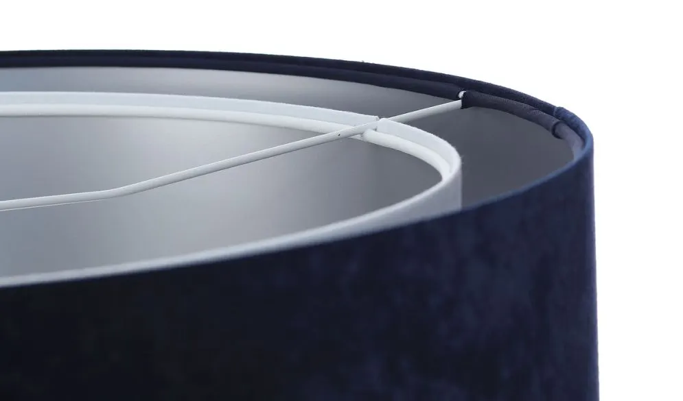 Lampa wisząca THUNDERCLOUD WHITE granatowa/srebrna welurowa | MIRAT. w stylu kolekcja