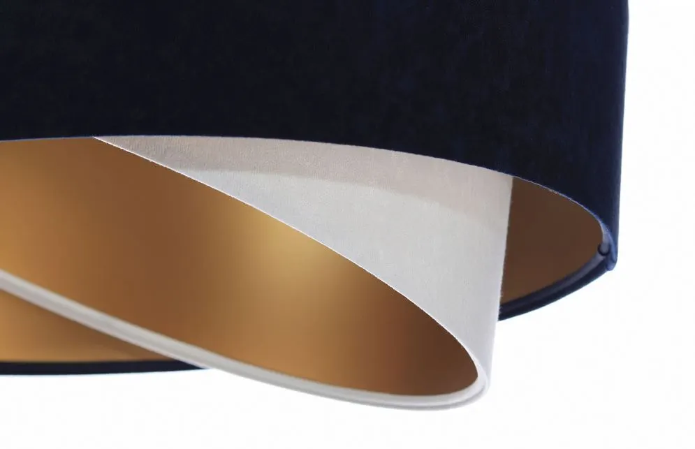 Lampa wisząca THUNDERCLOUD WHITE granatowa/złota asymetryczna | MIRAT. w stylu  kolekcja