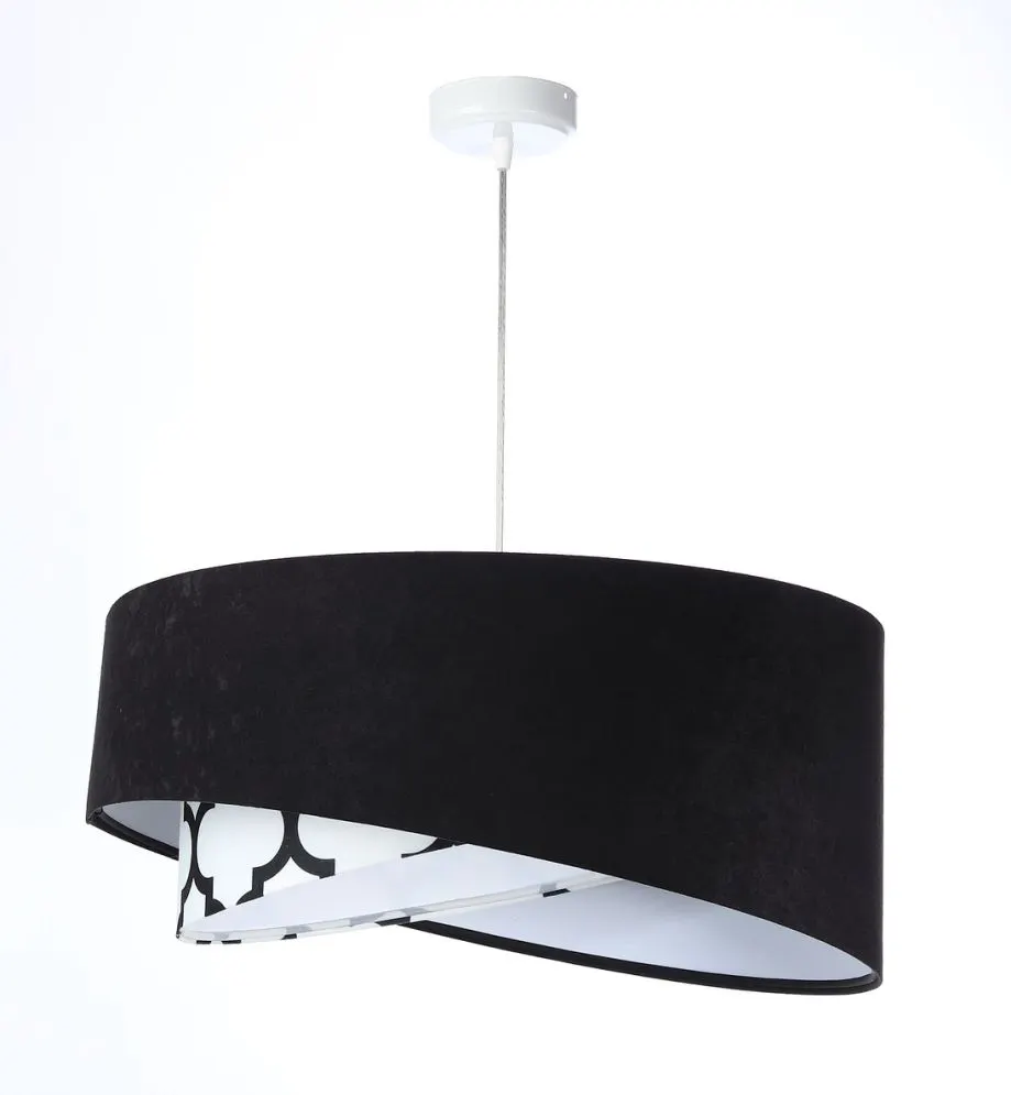 Lampa wisząca BLACK VELVET czarna/biała asymetryczna nowoczesna | MIRAT. w stylu  kolekcja