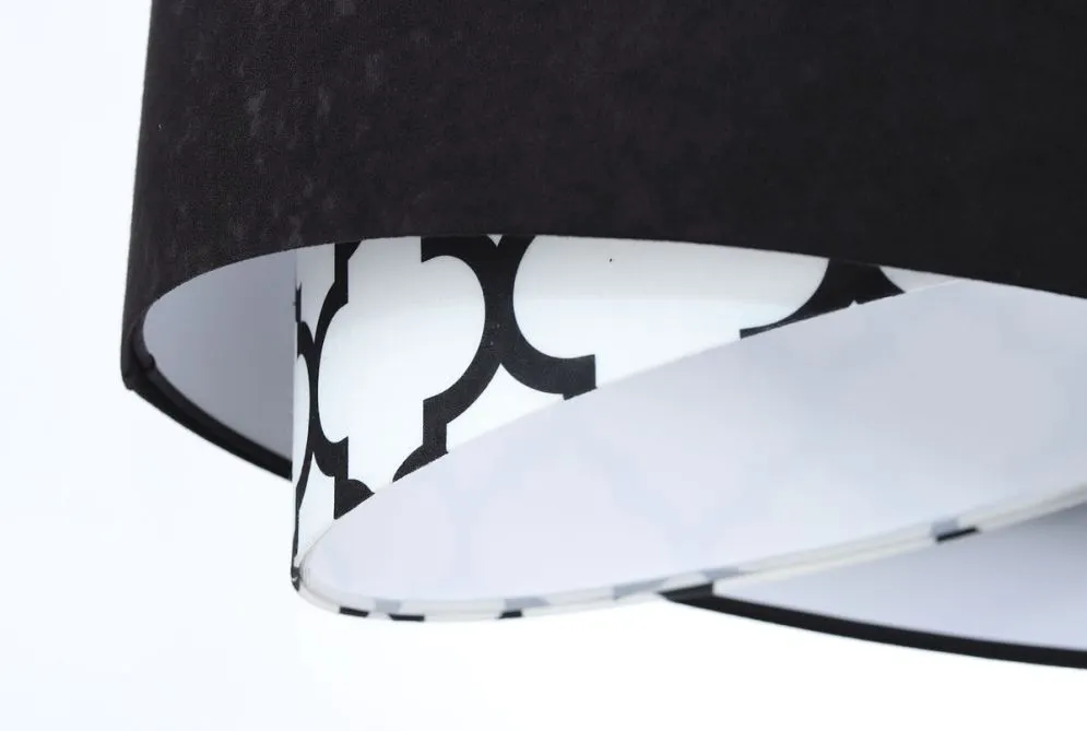 Lampa wisząca BLACK VELVET czarna/biała asymetryczna nowoczesna | MIRAT. w stylu  kolekcja