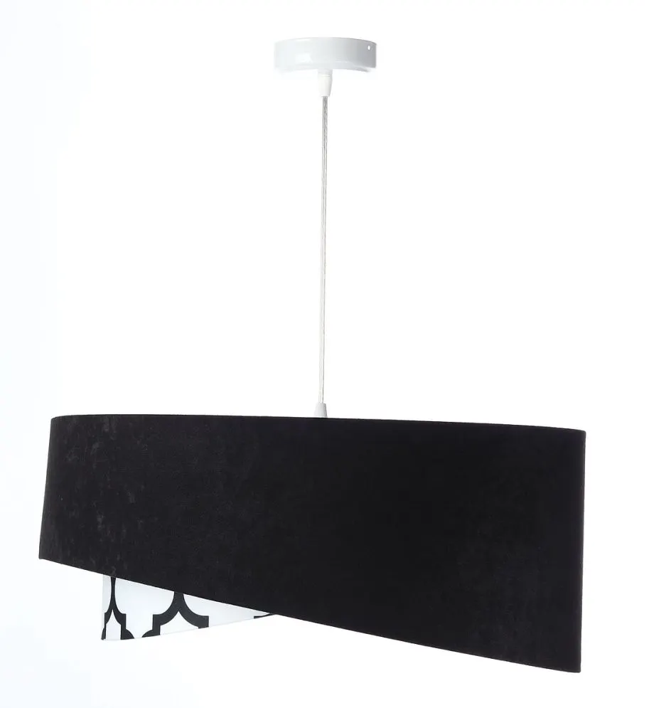 Lampa wisząca BLACK VELVET czarna/biała asymetryczna nowoczesna | MIRAT. w stylu  kolekcja