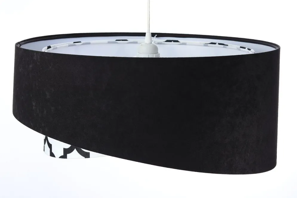 Lampa wisząca BLACK VELVET czarna/biała asymetryczna nowoczesna | MIRAT. w stylu  kolekcja